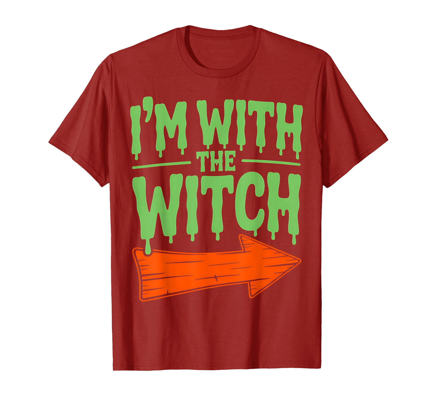 Im with The Witch Funny Husband Halloween Costume Couple Men T-Shirt
