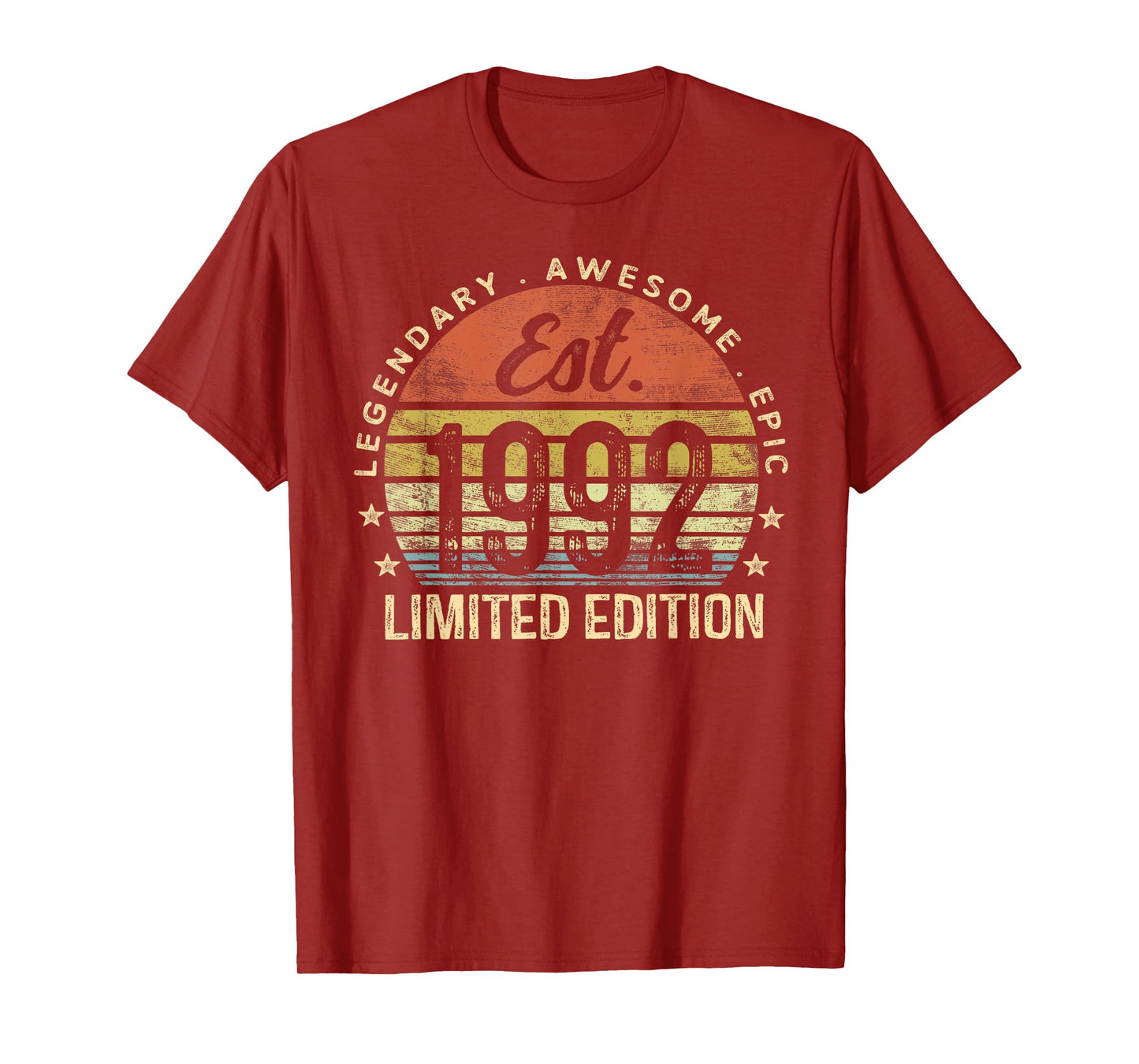 Est 1992 Limited Edition 33rd Birthday Gifts 33 Year Old T-Shirt
