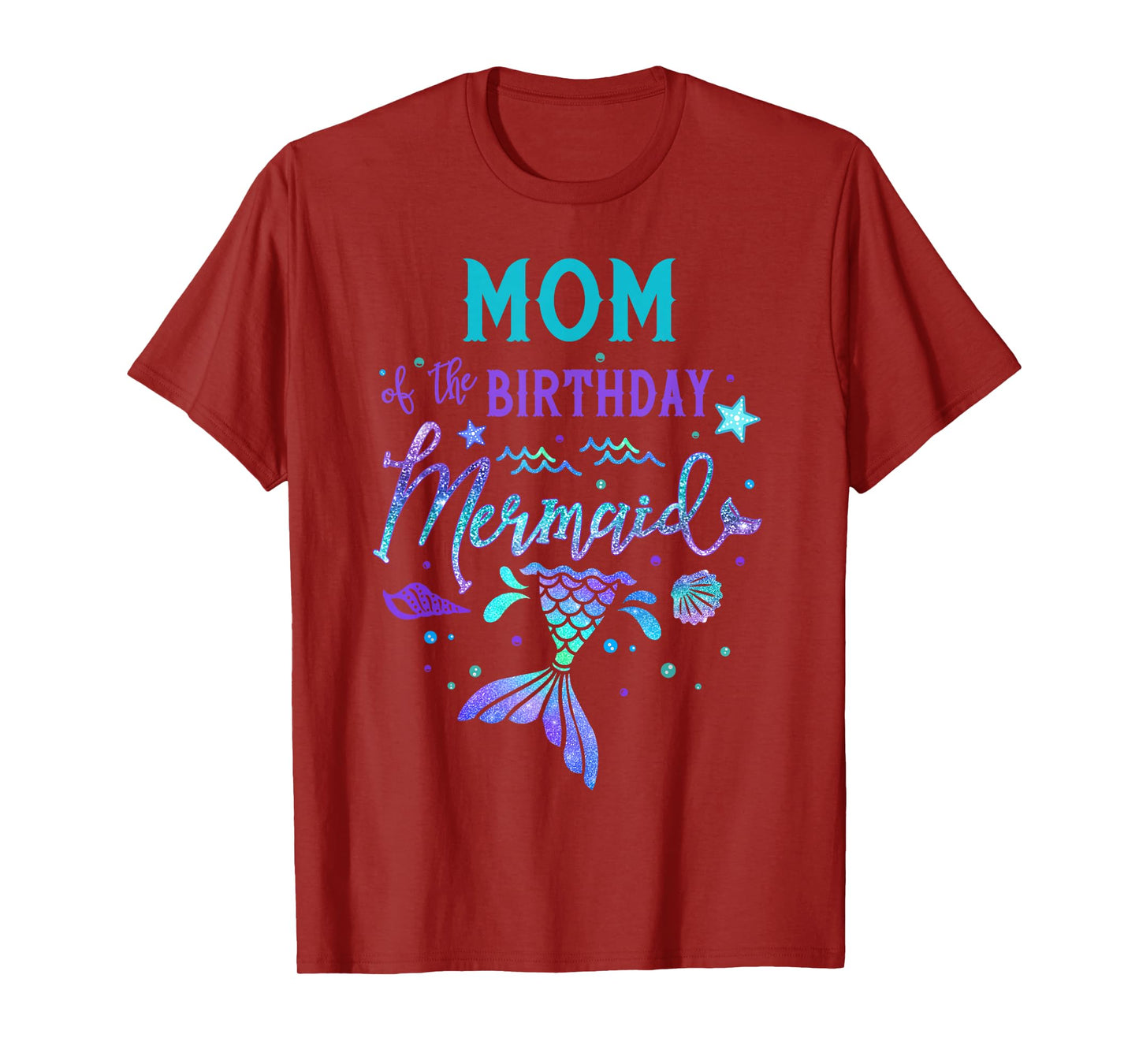 Mom Of The Birthday Mermaid Theme Party Squad Security Mommy T-Shirt