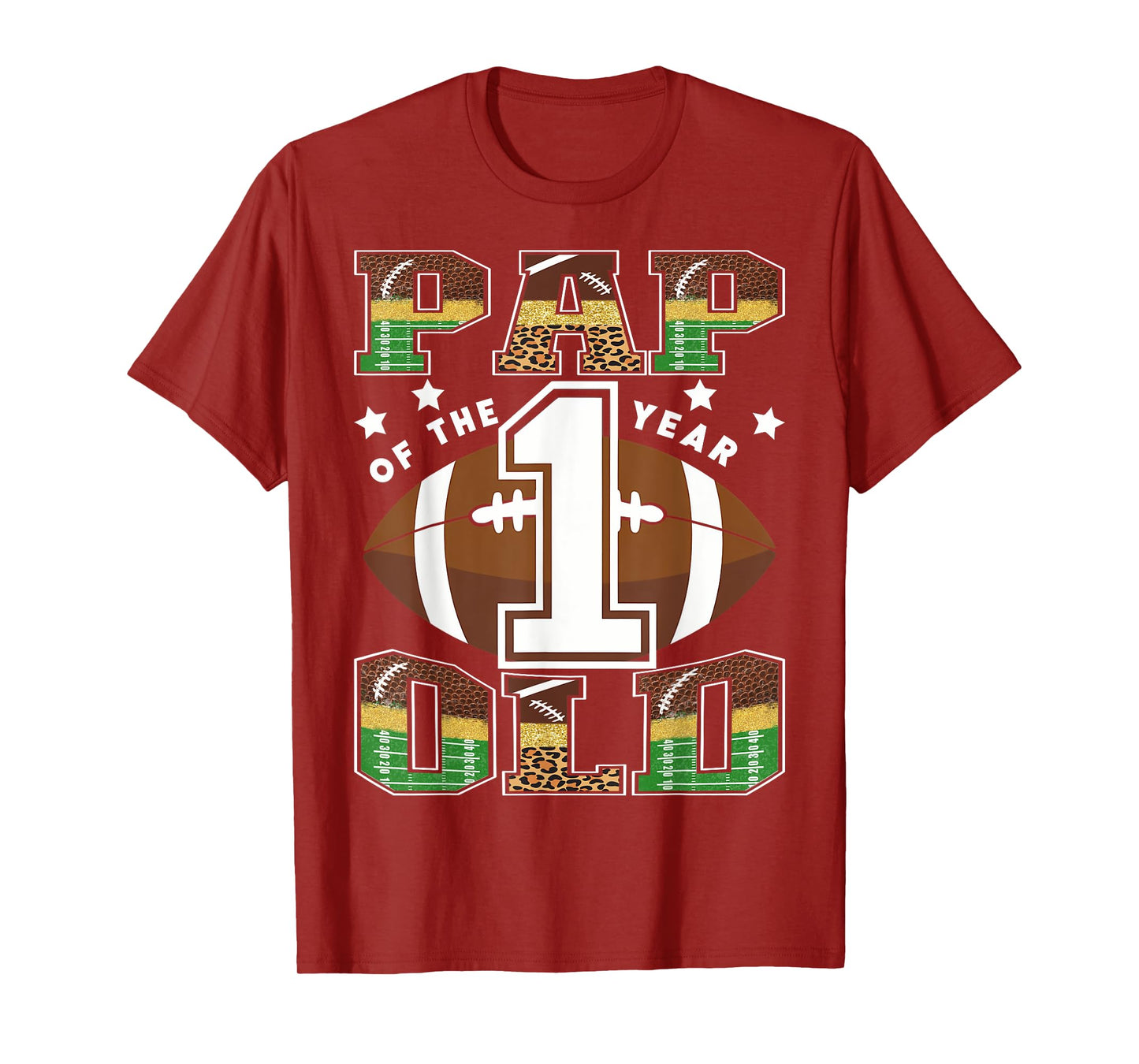 Pap Of The 1 Year Old Football 1St Year Down Birthday T-Shirt