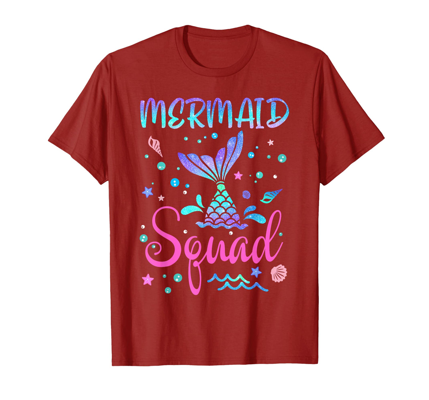 Mermaid Squad Of The Birthday Mermaid Tail Family Matching T-Shirt