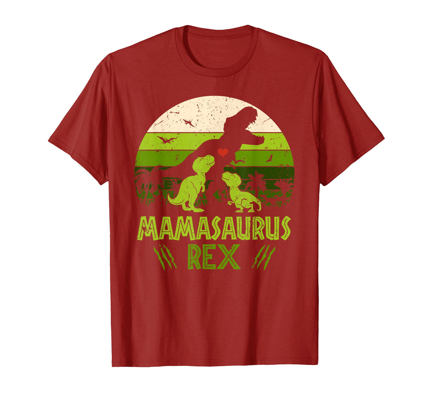 Vintage Retro 2 Kids Mamasaurus Dinosaur Lover Gift T-Shirt