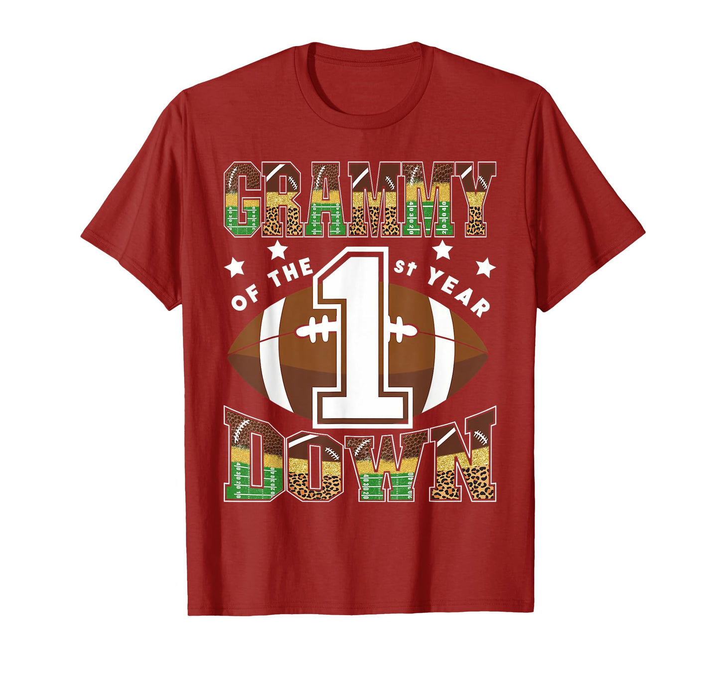 Grammy Of The 1St Year Down Football First Birthday Boy T-Shirt