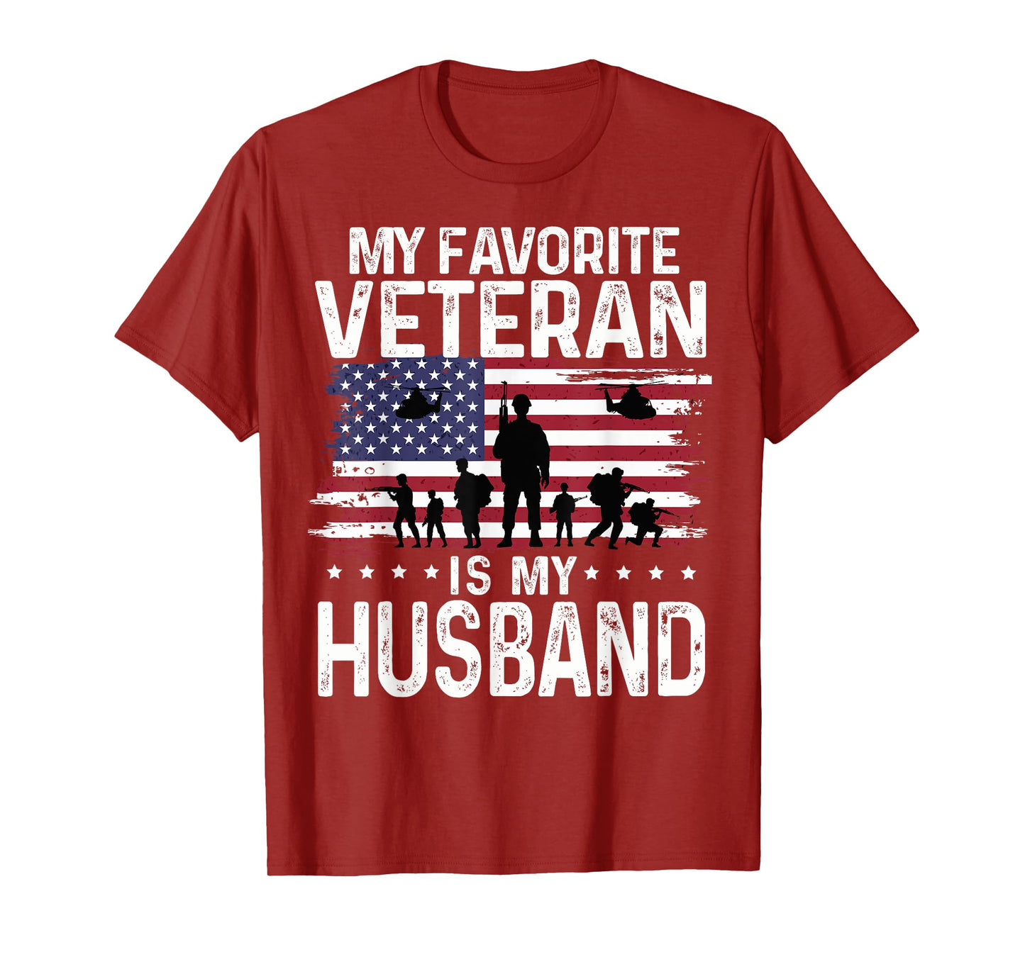 My Favorite Veteran Is My Husband Shirts Themed Military T-Shirt