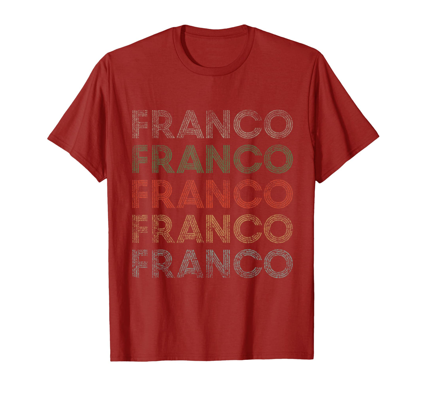 Franco First Name Grunge Style Vintage Retro T-Shirt