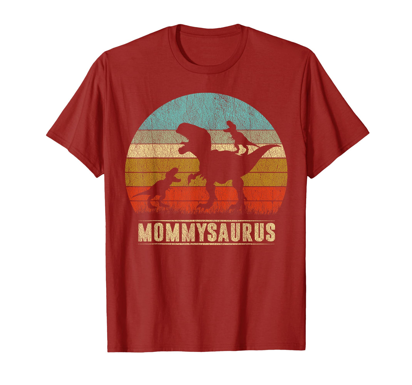 Mommy Dinosaur Mommysaurus 2 Two kids Matching Family T-Shirt