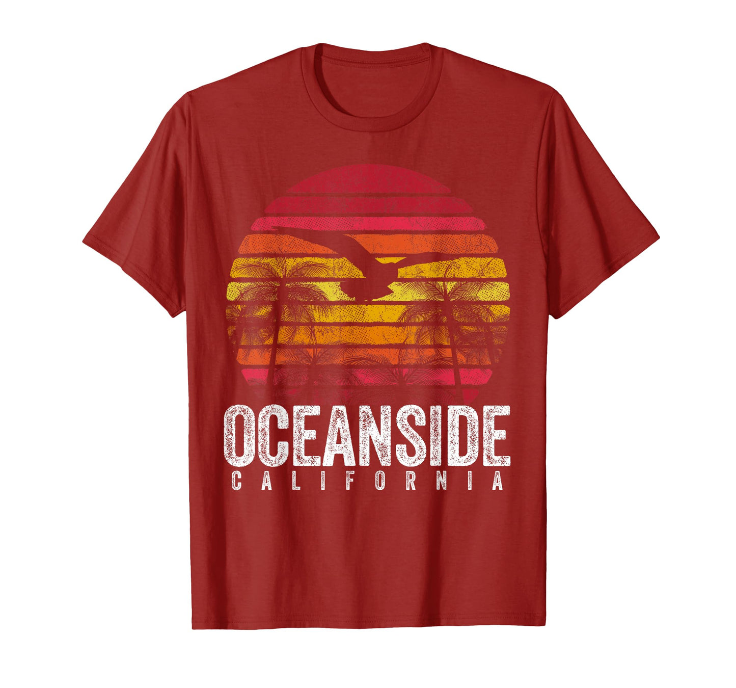 Oceanside California CA Vintage Retro Distressed Style T-Shirt