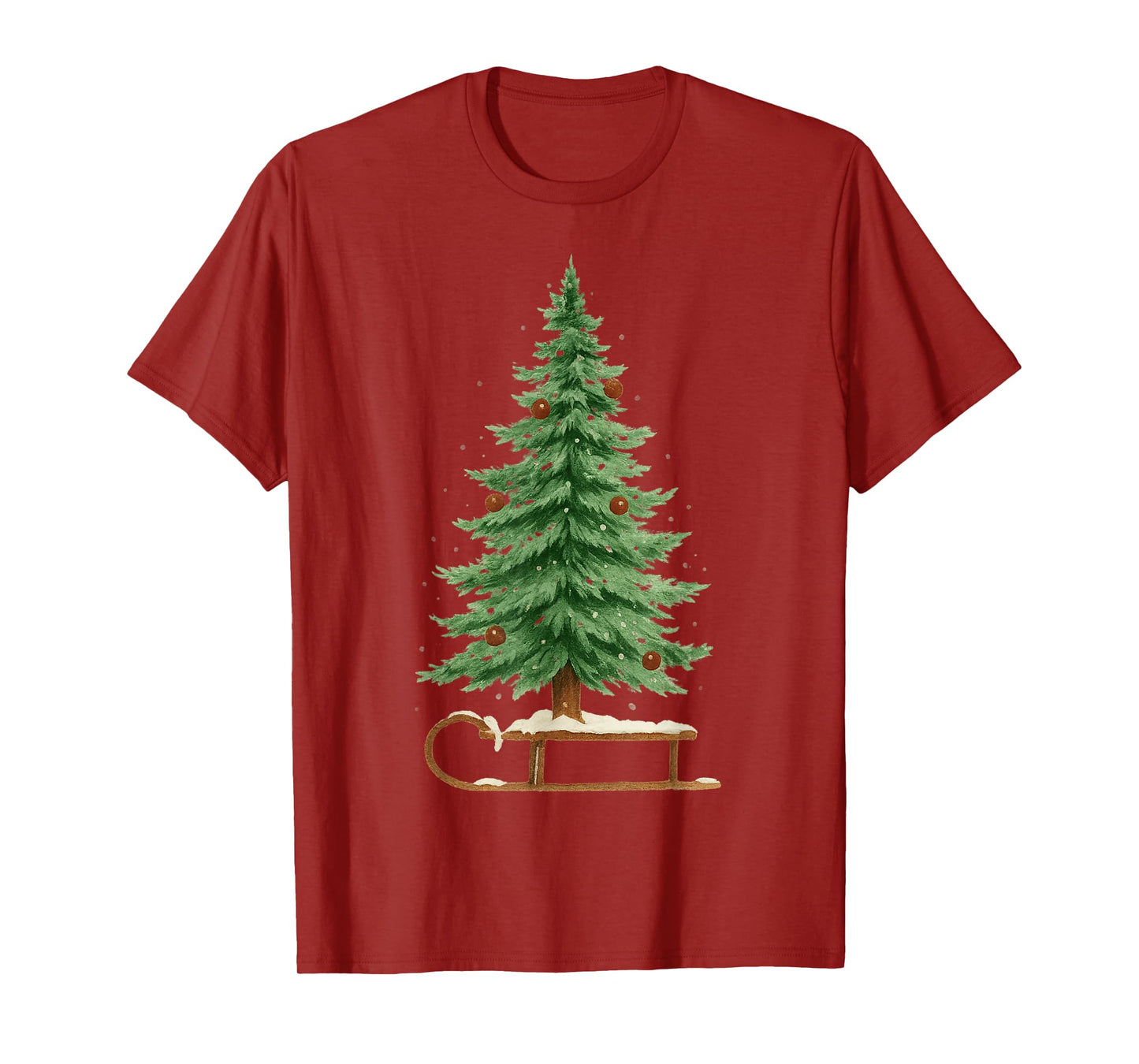 Funny Christmas Sleigh Christmas Tree 2025 Family Matching T-Shirt