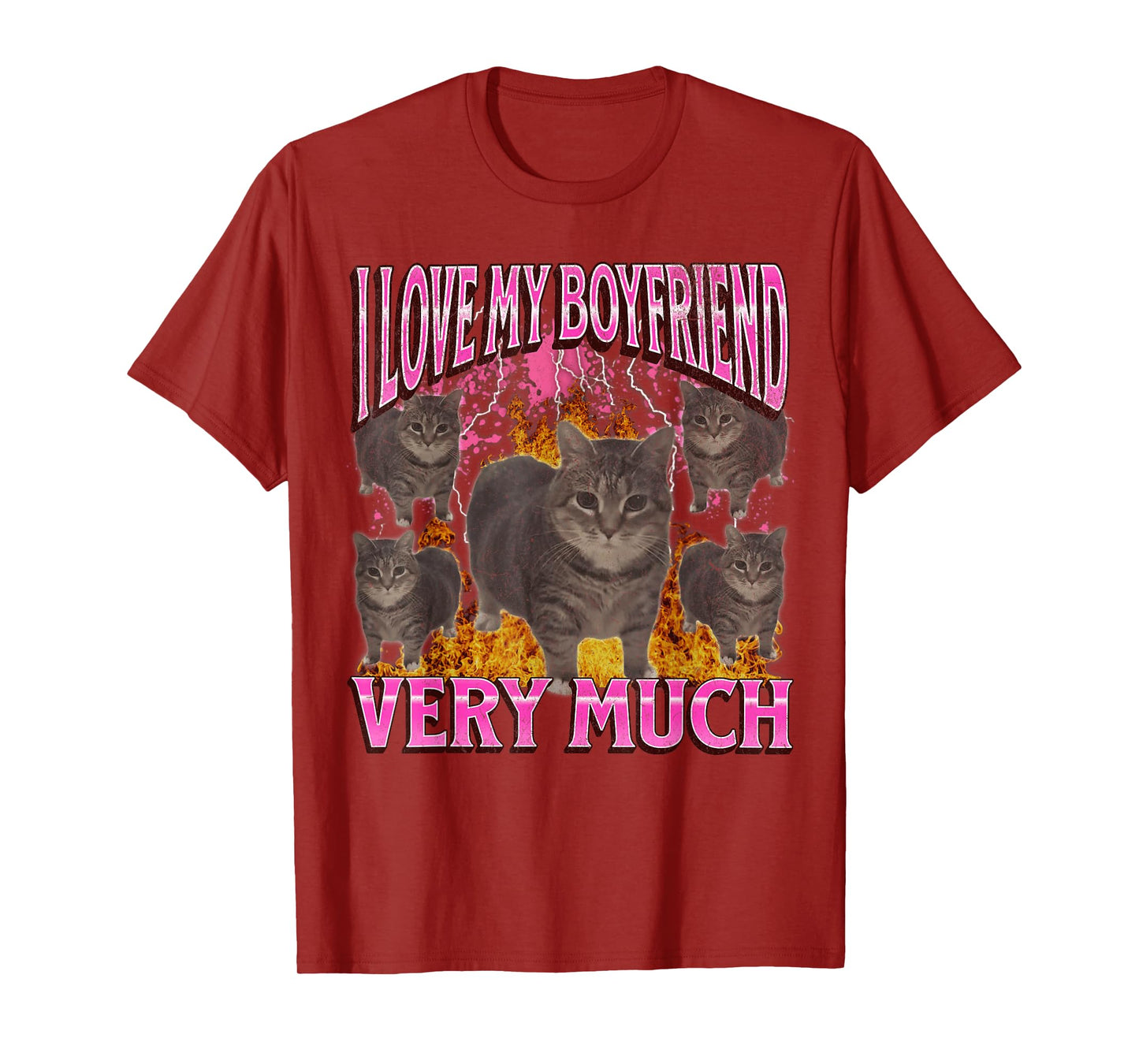 My Boyfriend Funny Oia Oia Cat Meme Bootleg Graphic T-Shirt