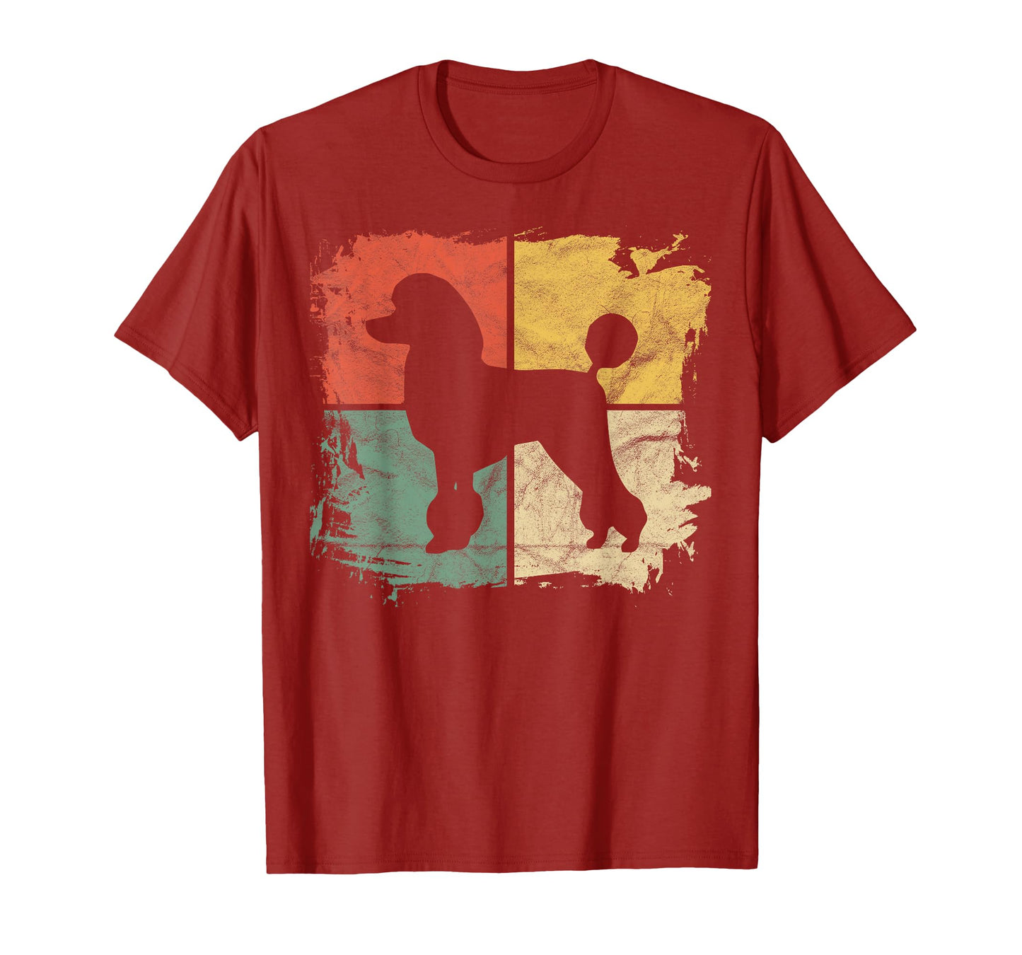 Square Retro Poodle Owner Gift Dog Poodle Dad Mom T-Shirt for Men Women Girls Kids