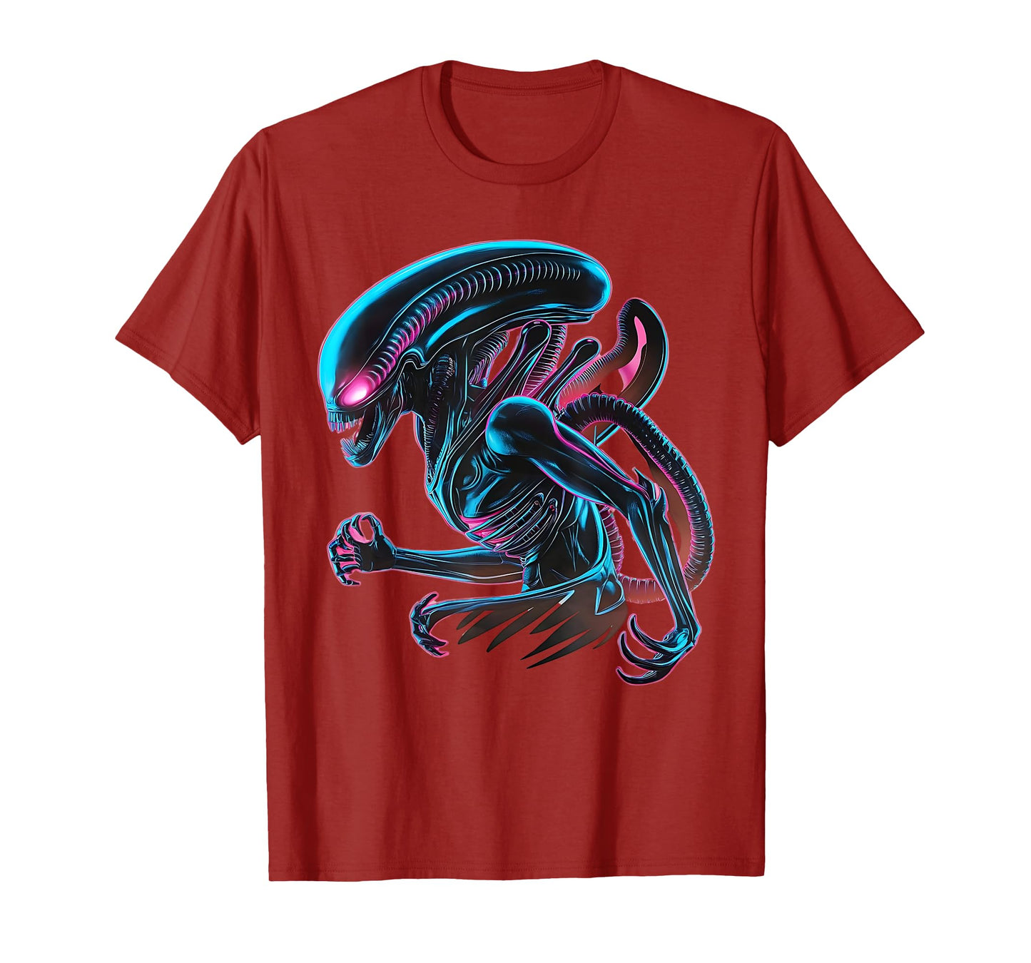Illustrated poster with Alien Xenomorph Alien 45th Anniversa T-Shirt