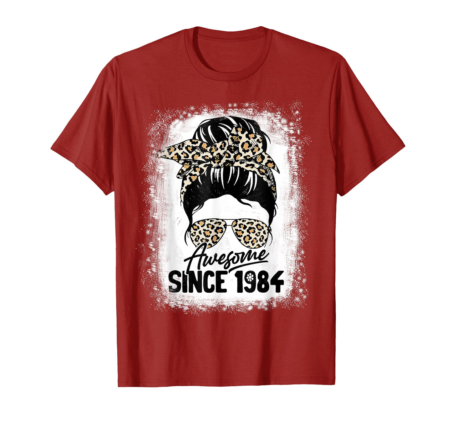 38 Years Old Awesome Since 1984 Leopard 38th Birthday T-Shirt