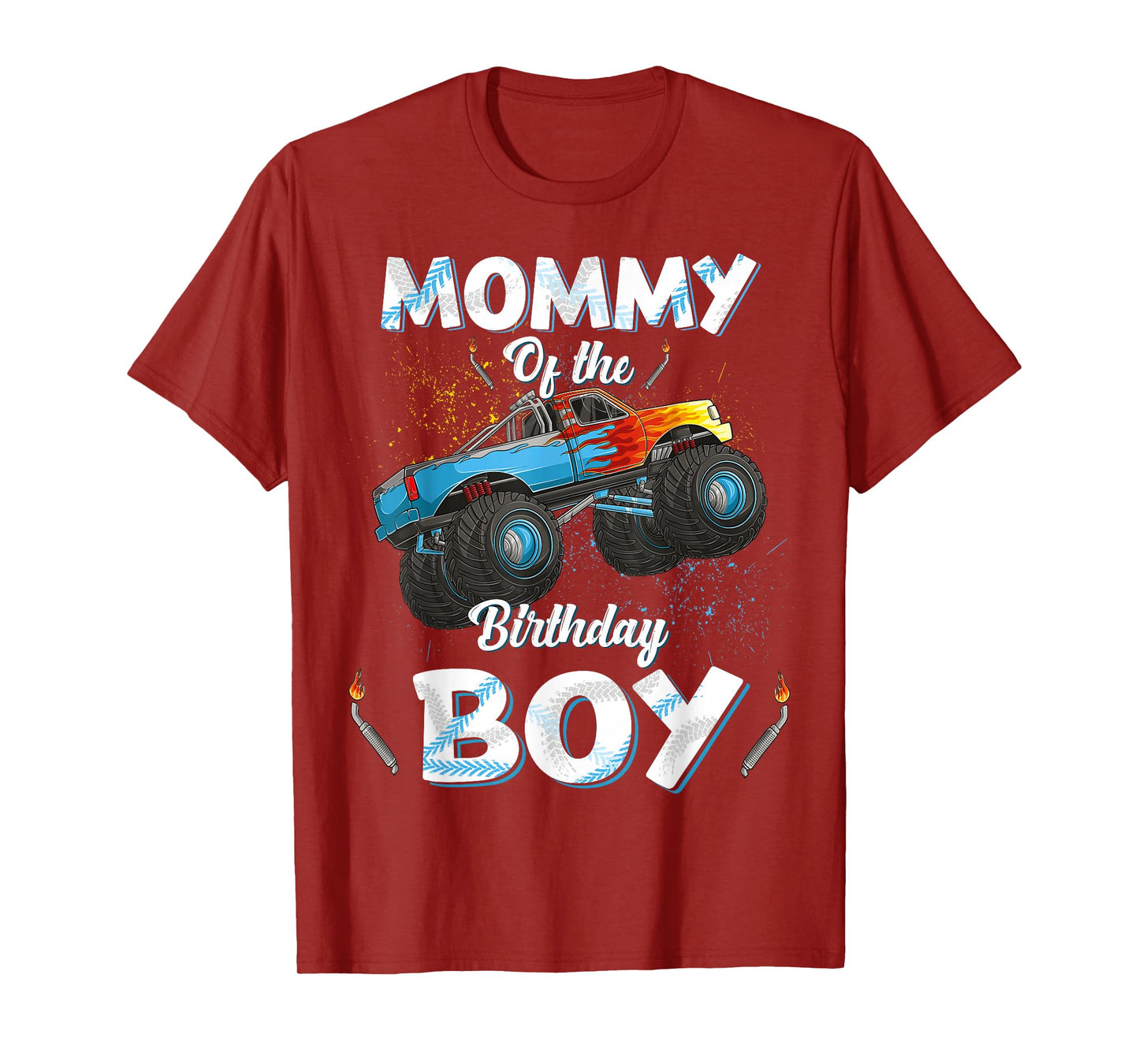 Mommy Of The Birthday Boy Monster Truck Bday Women Mom Mama T-Shirt
