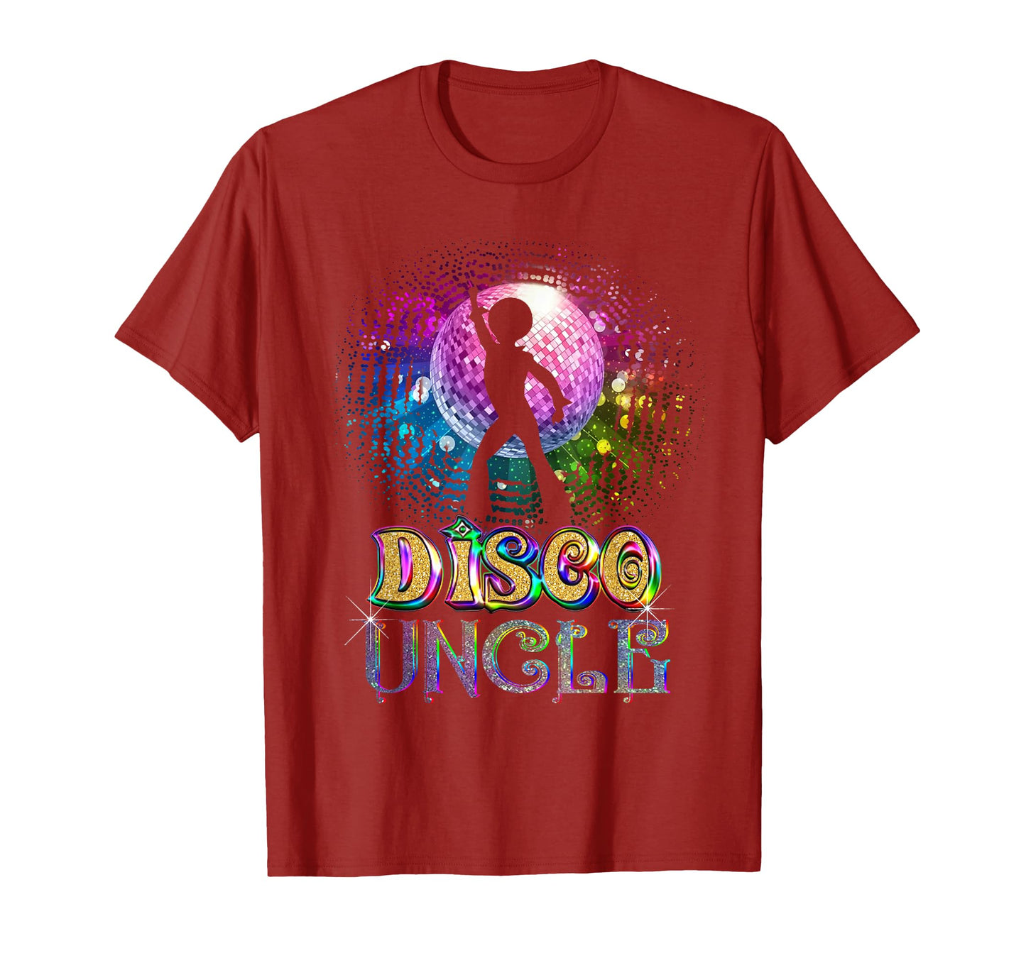 Funny Disco Uncle - Retro 70's Seventies Themed Disco Ball T-Shirt