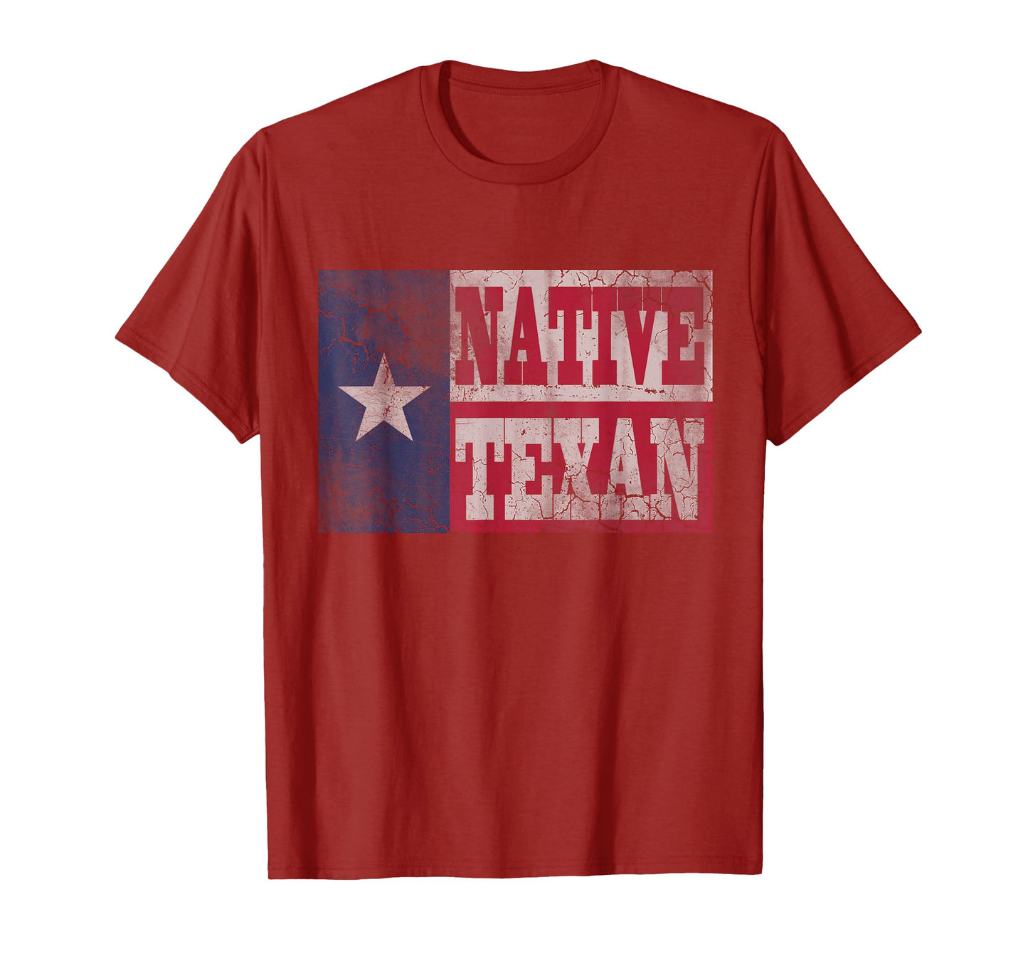 Native Texan Texas Flag Family Home Love Vintage Distressed T-Shirt