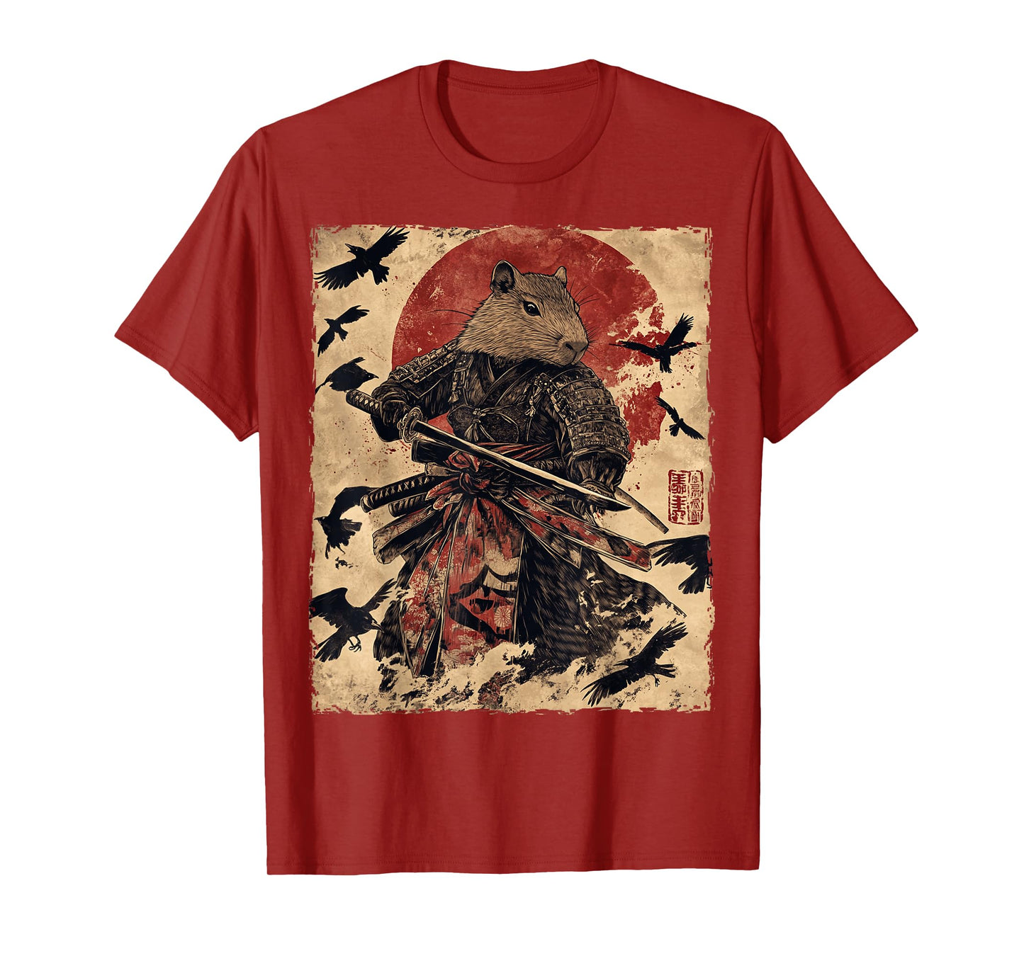 Capybara Samurai Graphic Japanese Warrior Anime T-Shirt