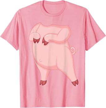 Pig Shirt Adult Kids Men Women Pig Costume T-Shirt