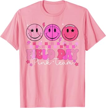 Field Day Pink Team Color Field Trip Team Game Competition T-Shirt