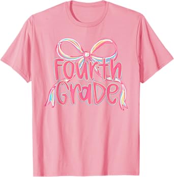 Preppy Fourth Grade Back To School 4th Grade Teachers Girls T-Shirt