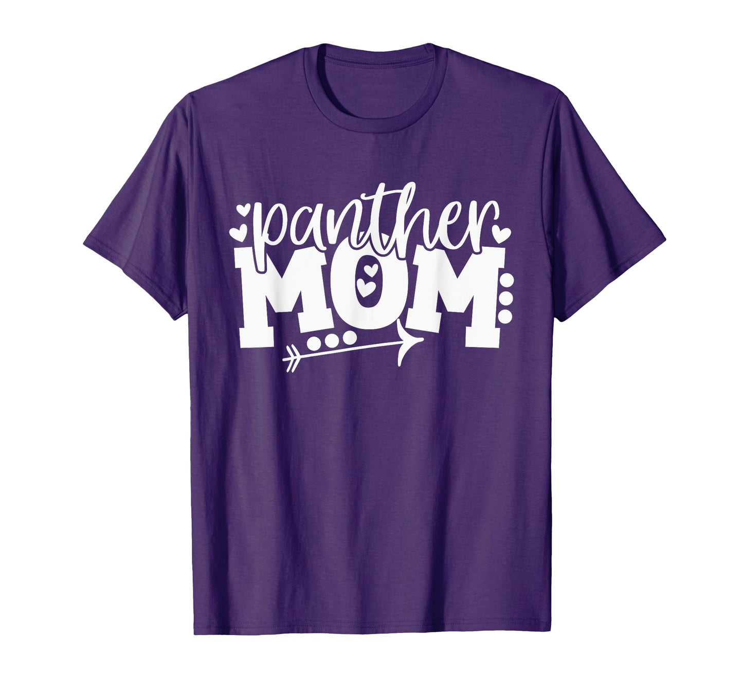 Panther Mom School Sports Fan Team Spirit Arrow T-Shirt