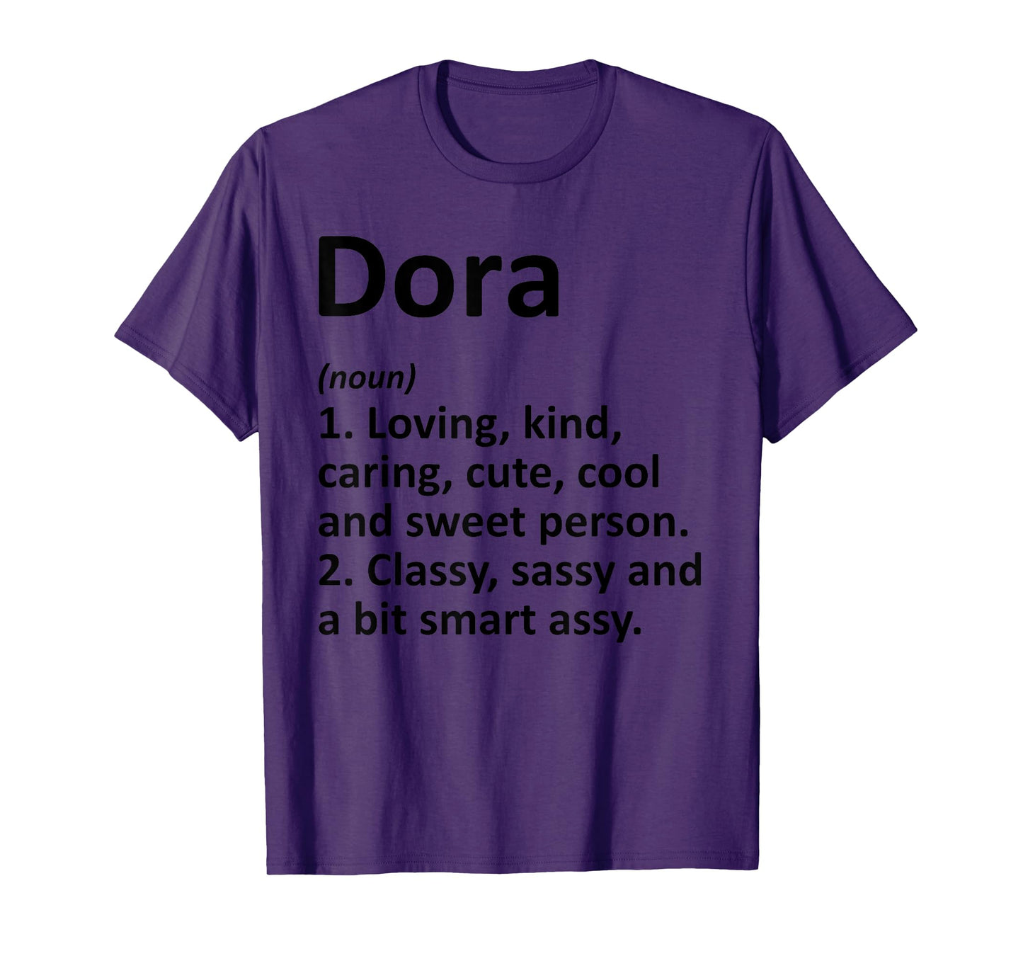DORA Definition Personalized Name Funny Birthday Gift Idea T-Shirt