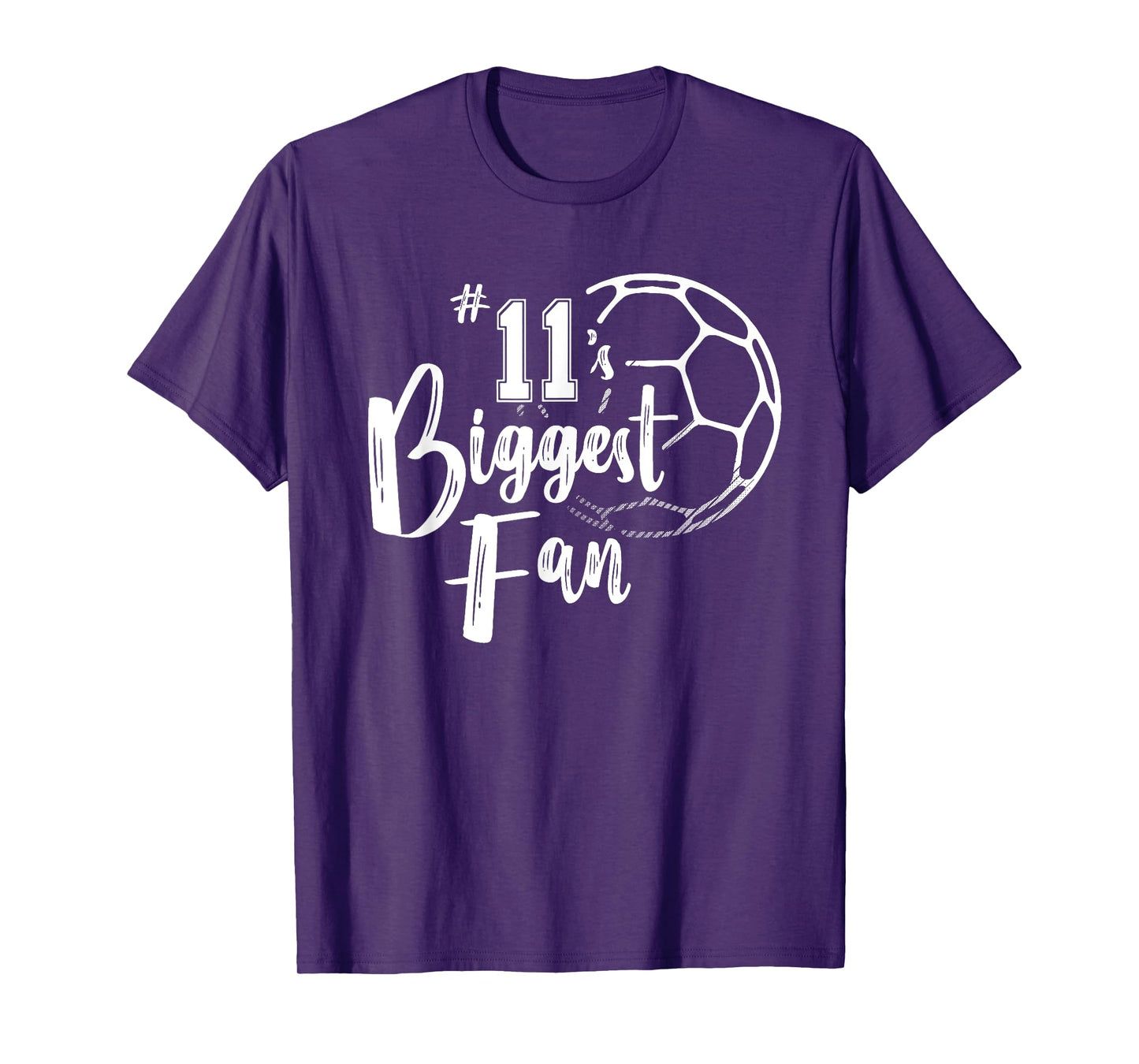Number 11's Biggest Fan Shirt Soccer Player Mom Dad Family T-Shirt