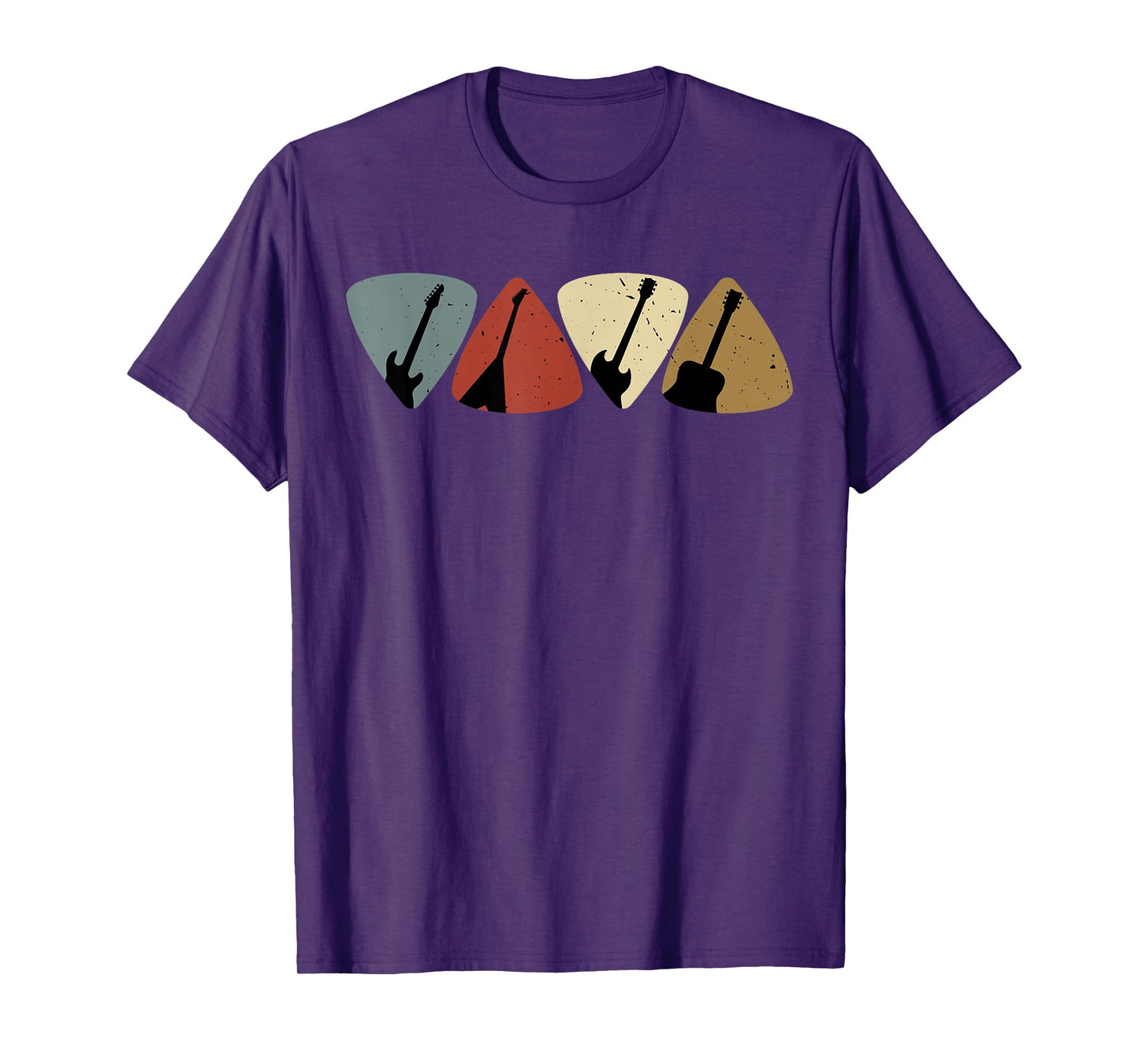 Retro Vintage Guitar Pick Player Guitarist Bassist Musician T-Shirt