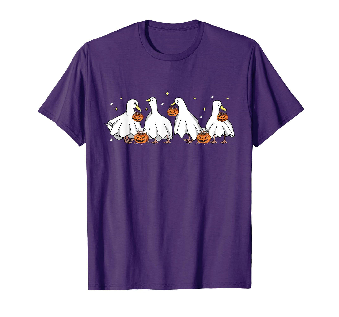Duck Halloween Cute Ghost Ducks Halloween Farmer Duck Lover T-Shirt