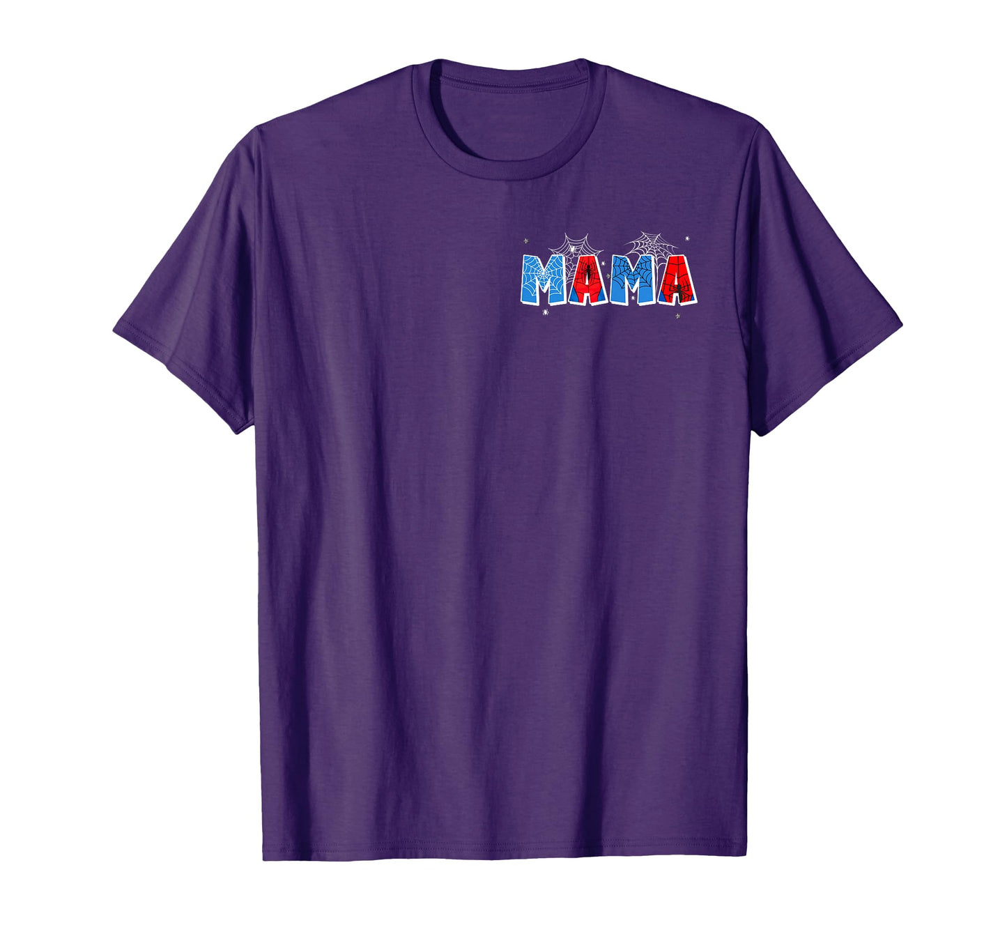 Funny Women Spider Web Mama Matching Family Birthday Boy T-Shirt