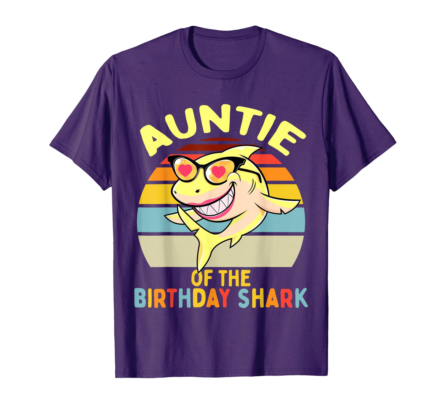 Auntie of the Shark Birthday Aunt Matching Family T-Shirt