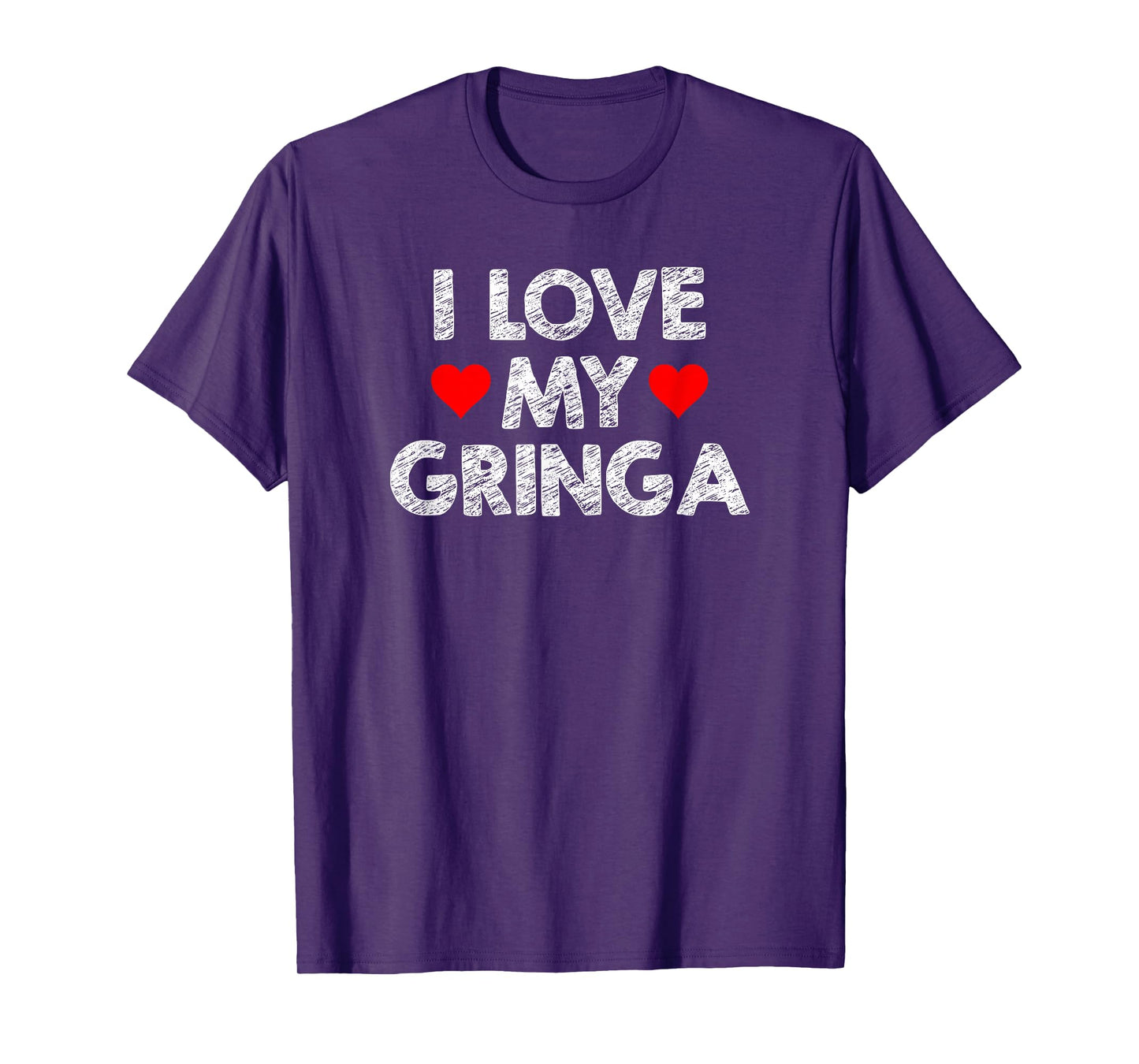I Love My Gringa Valentine's Day Mexican Husband Boyfriend T-Shirt