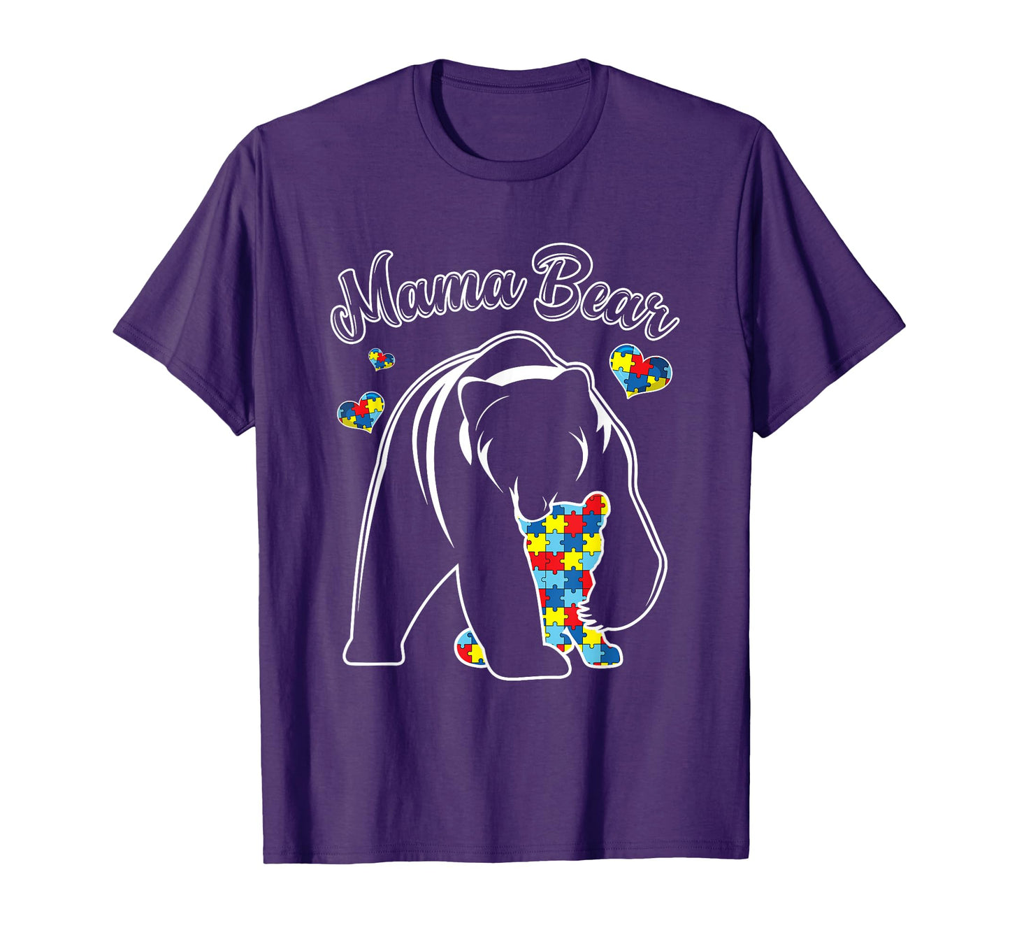 Cute Mama Bear Autism Awareness Autistic Family Lover T-Shirt