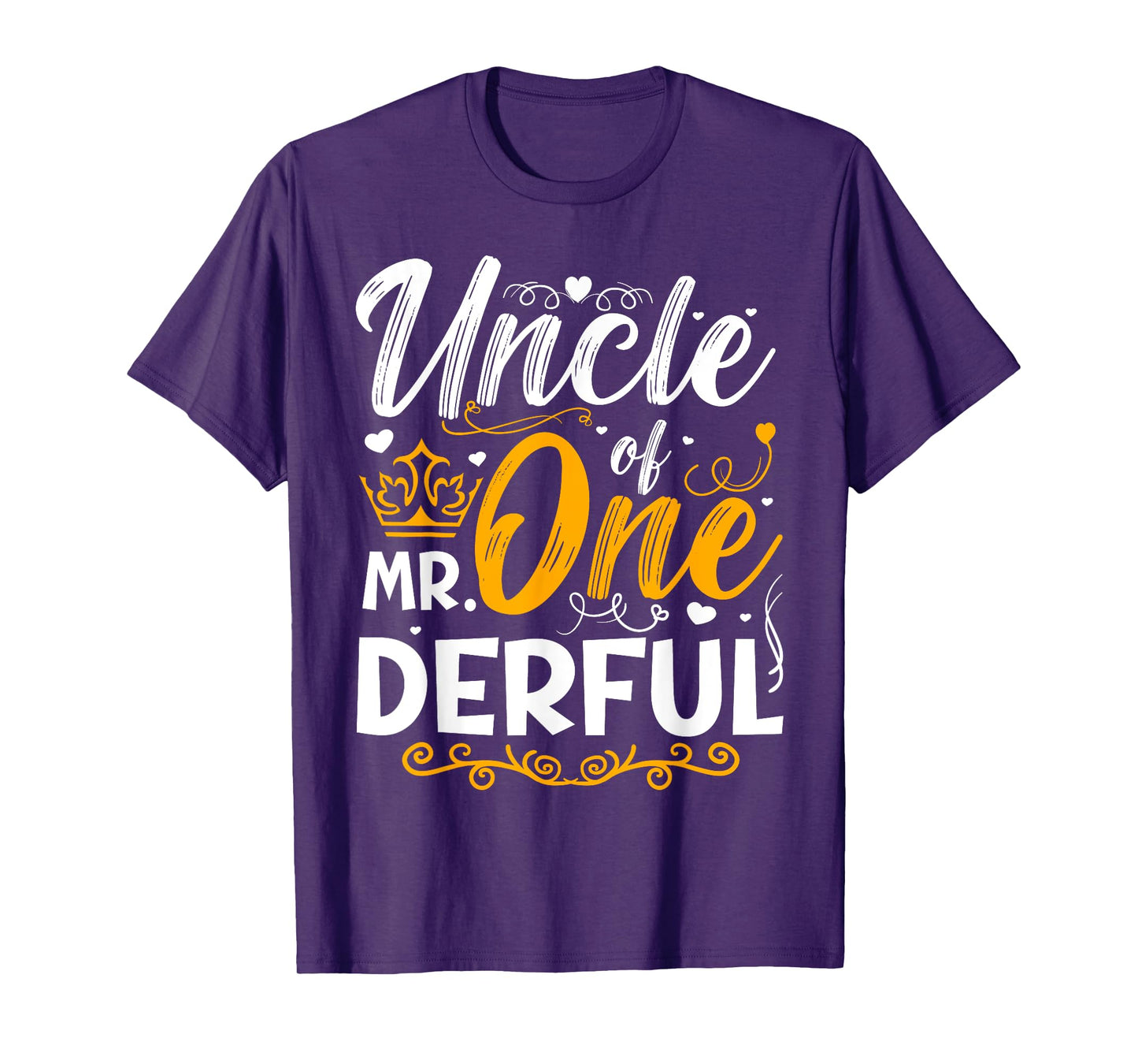 Uncle of Mr One Derful Party Matching Family 1st Birthday T-Shirt
