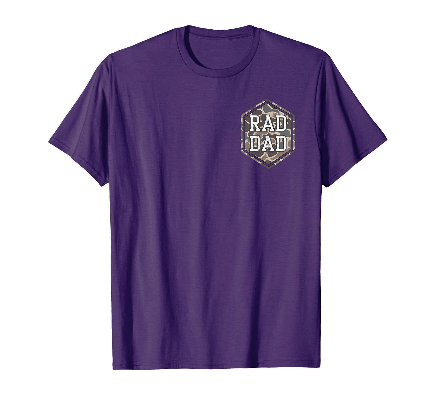 (2 Sides) Camo Rad Dad Retro Camouflage Daddy Father's Day T-Shirt