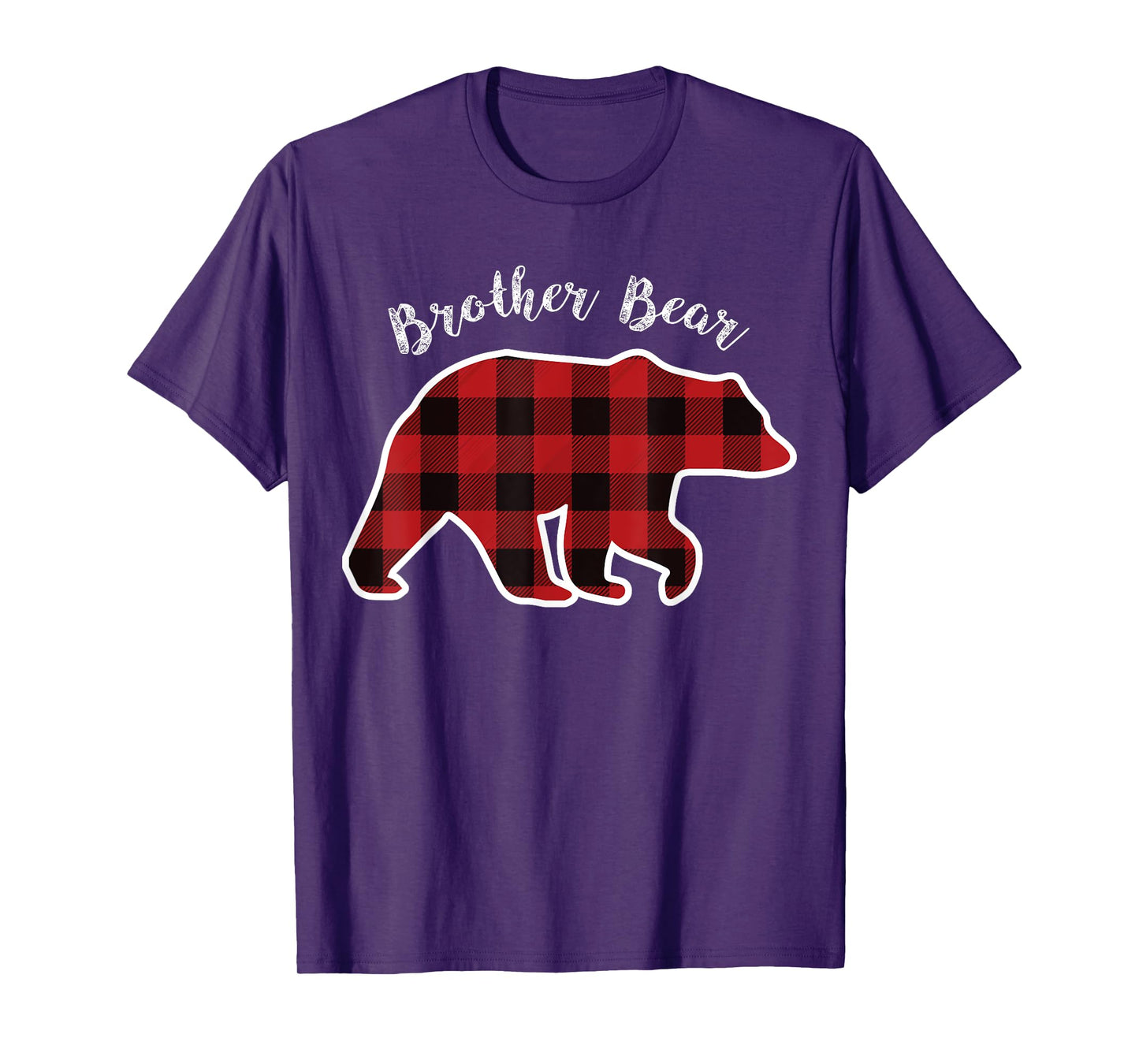 BROTHER BEAR | Men Red Plaid Christmas Pajama Gift T-Shirt