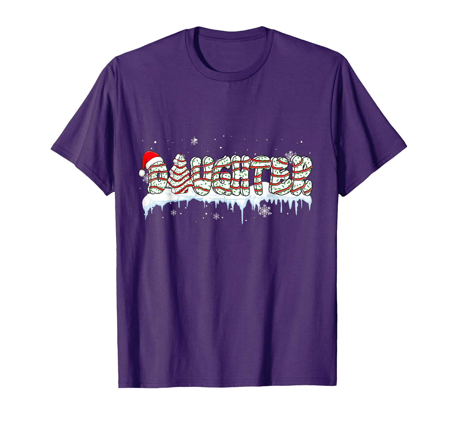 Daughter Christmas Tree Cake Baker Santa Family Group T-Shirt