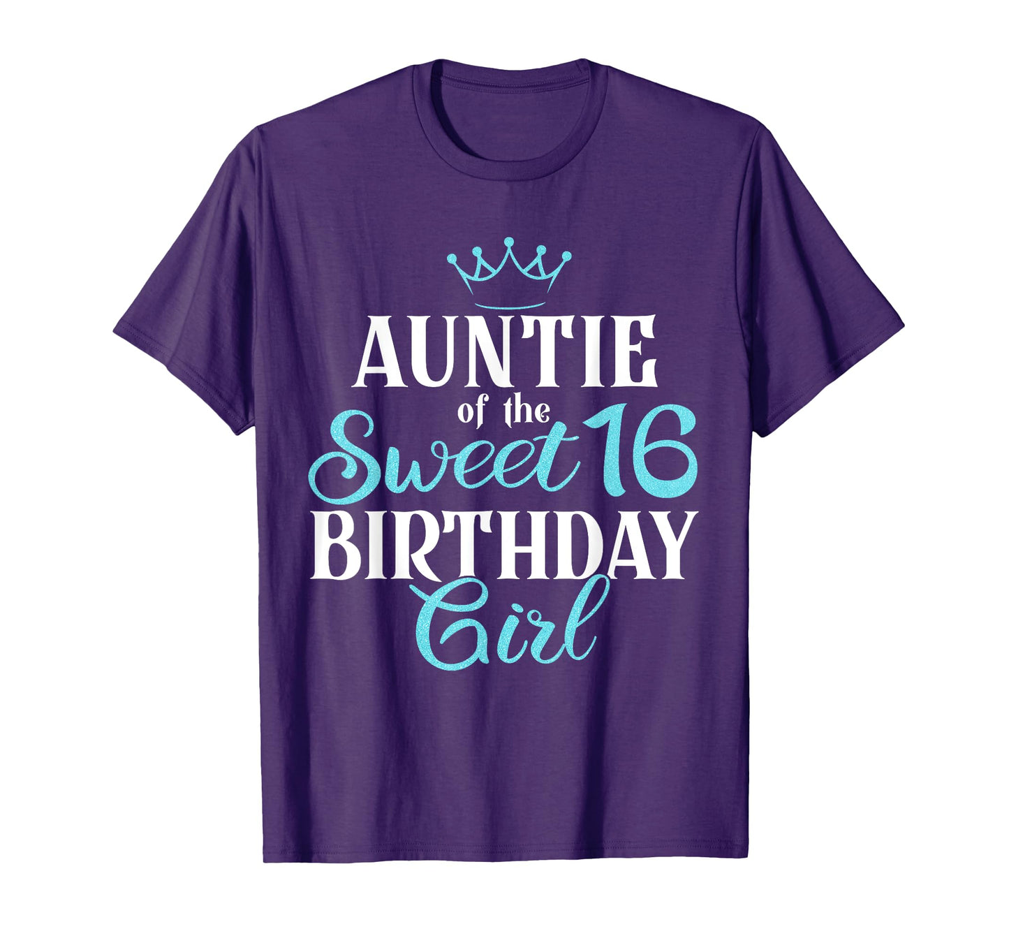 Uncle Of Sweet 16th Birthday Sixteen Squad Bday Party Blue T-Shirt