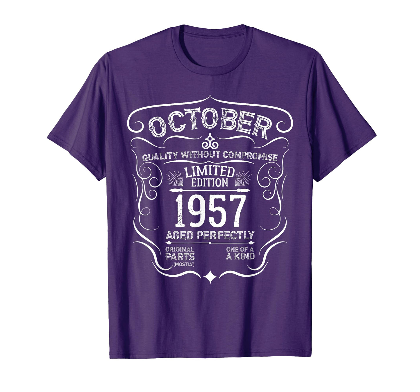 Vintage Limited Edition 1957 October Birthday T Shirt