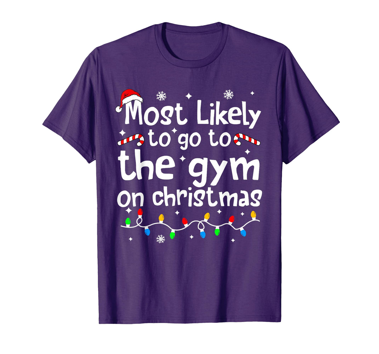 Most Likely to The Gym On Christmas Workout Matching Family T-Shirt