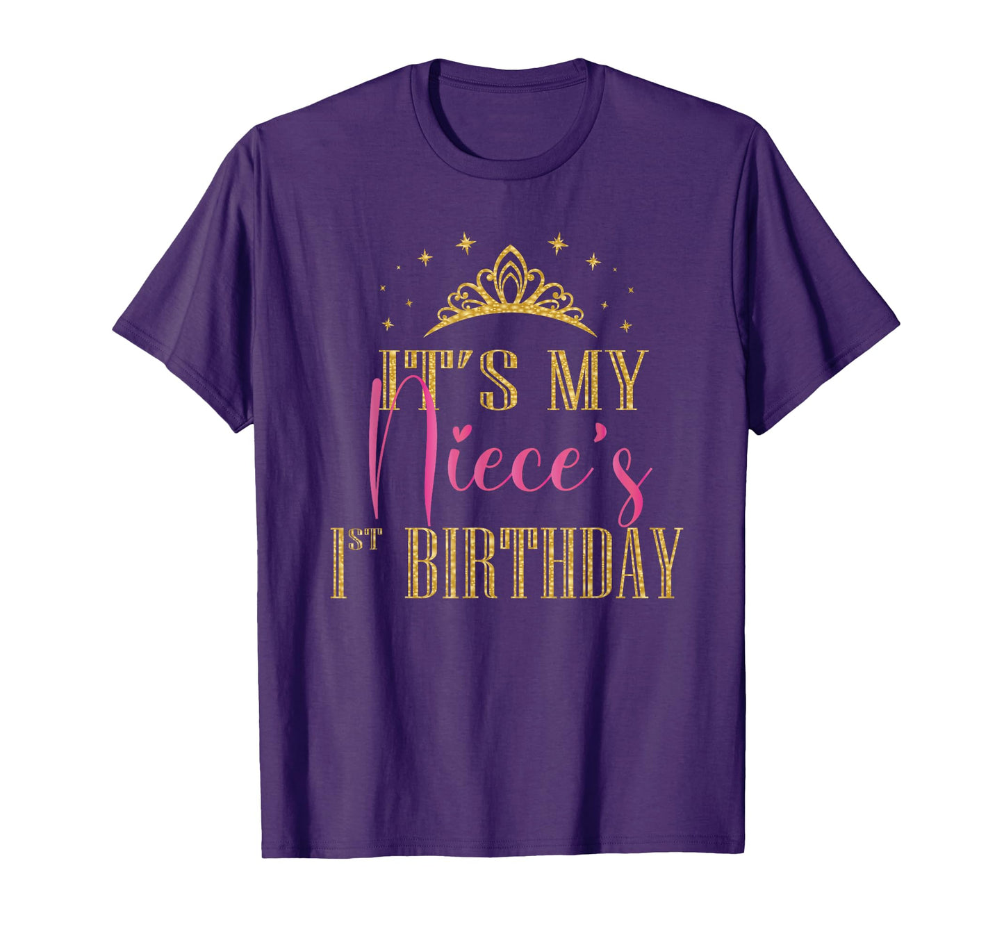 It's My Niece's 1st Birthday Girls Party Family Matching T-Shirt