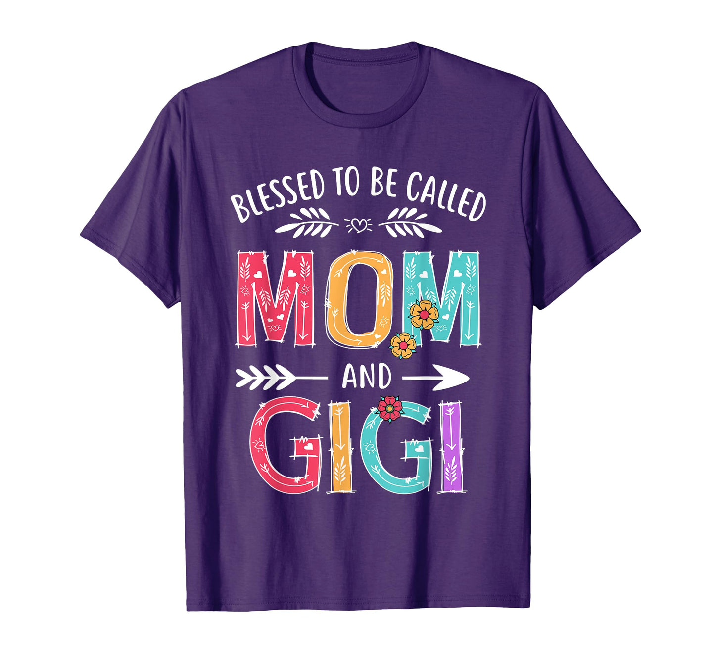 Blessed To Be Called Mom and Gigi Funny Grandma Mothers Day T-Shirt