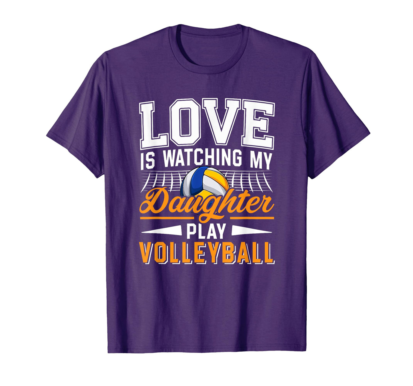 Love Watching My Daughter Play Volleyball Funny Player Fan T-Shirt