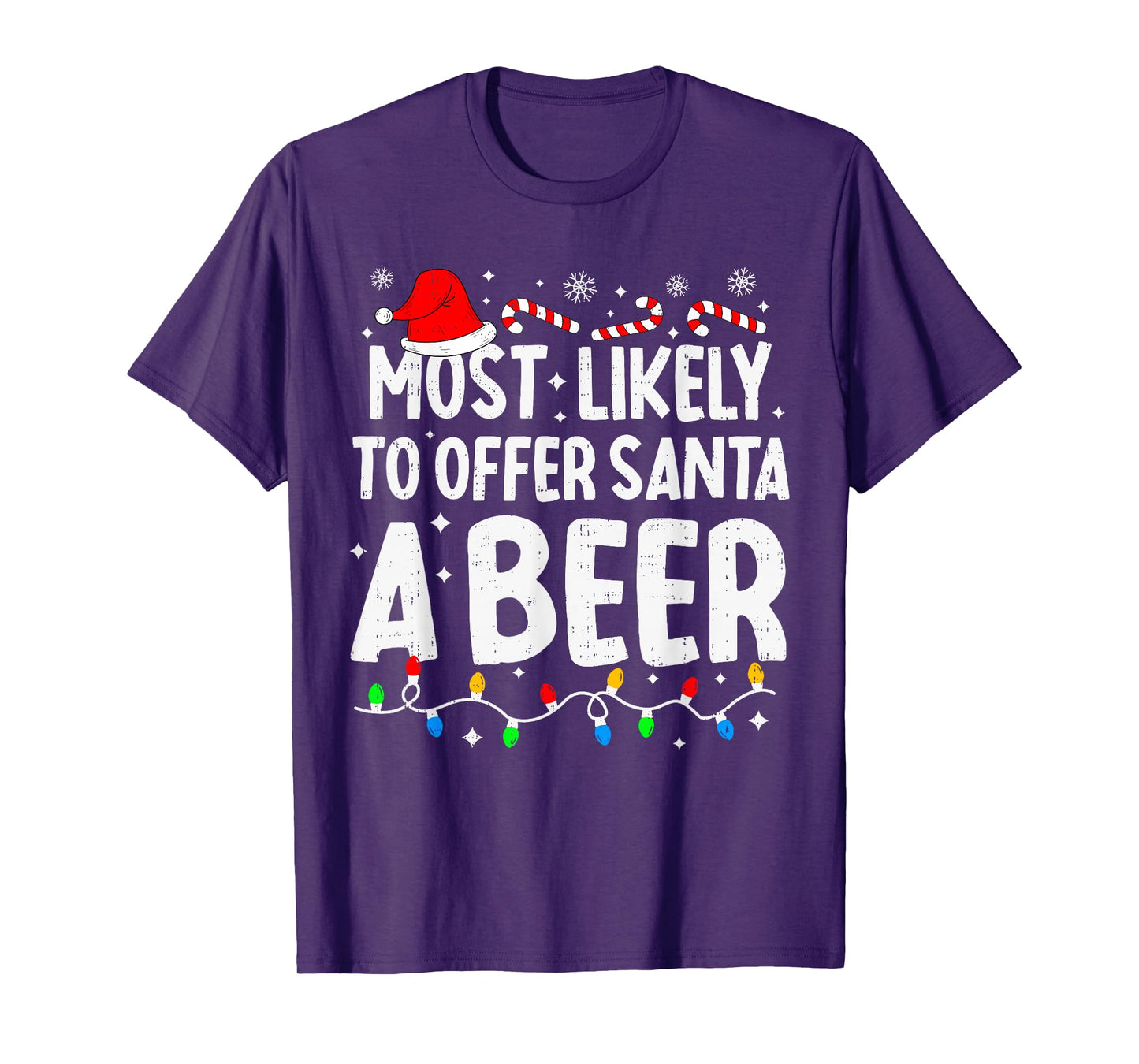 Most Likely to Offer Santa A Beer Family Matching Christmas T-Shirt
