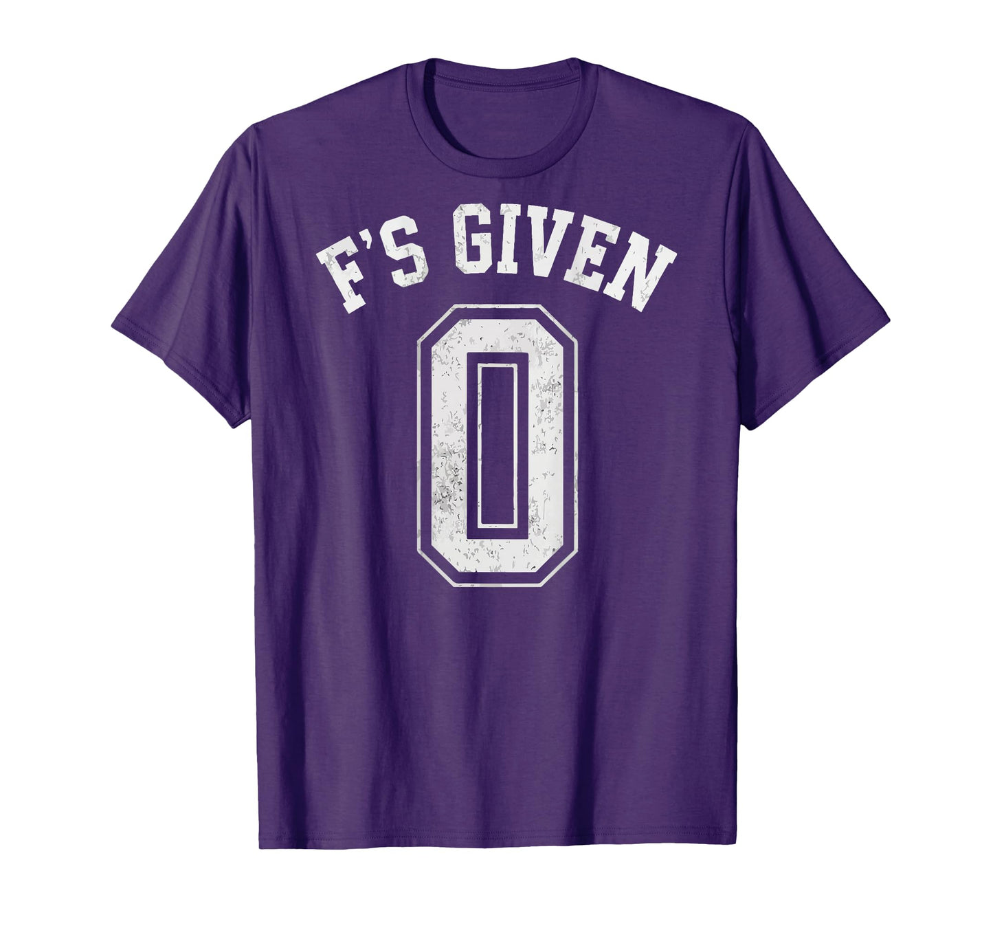0 Zero F's Given Funny Sarcastic Attitude (B) T-Shirt