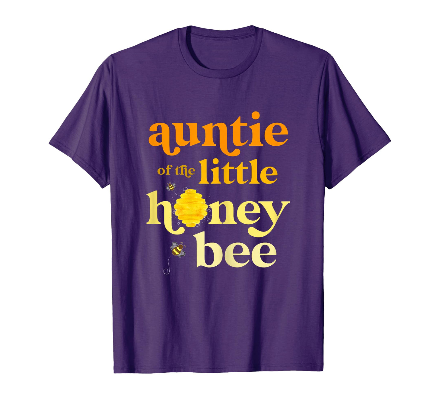 Auntie Little Honey Bee Birthday Gender Reveal Baby Shower T-Shirt