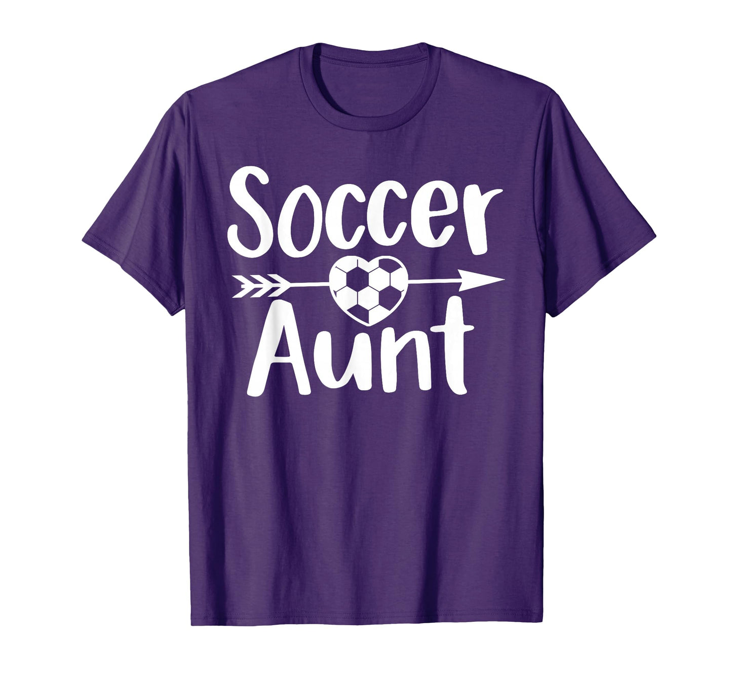 Soccer Aunt Heart Sport Lover Auntie Mother's Day T-Shirt