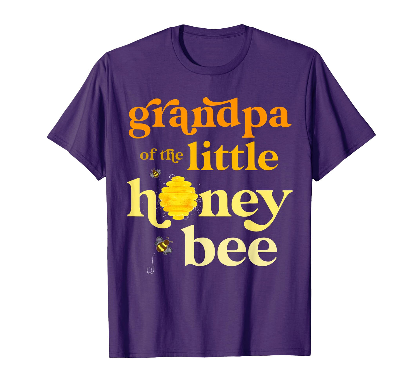 Grandpa Little Honey Bee Birthday Gender Reveal Baby Shower T-Shirt