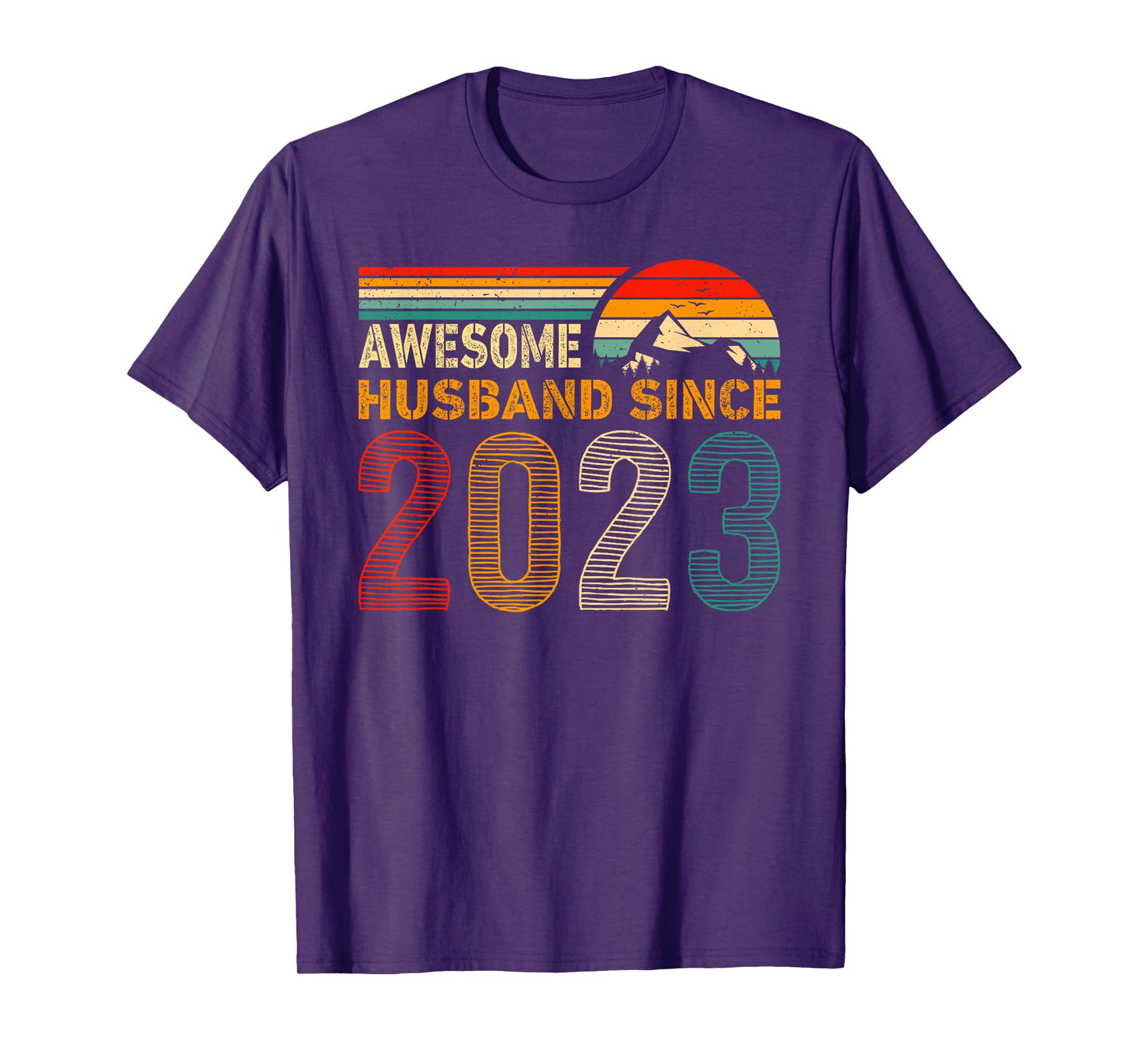 Awesome Husband Since 2023 Couples 2023 Wedding Anniversary T-Shirt