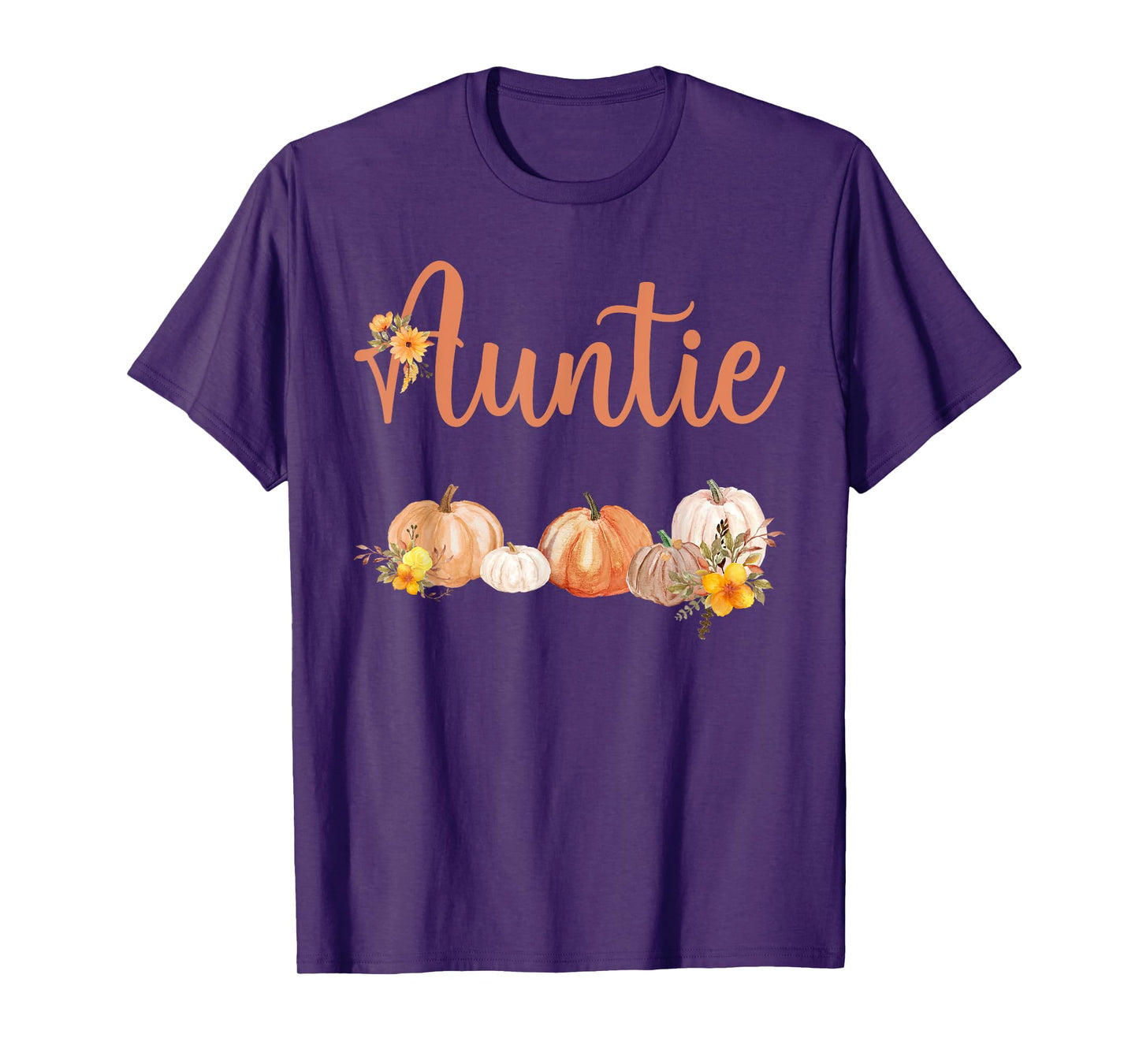 Auntie of Little Pumpkin First Birthday Autumn Pumpkin T-Shirt