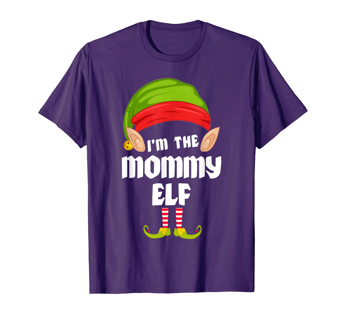Funny Mommy Elf Matching Family Group PJ Christmas T-Shirt